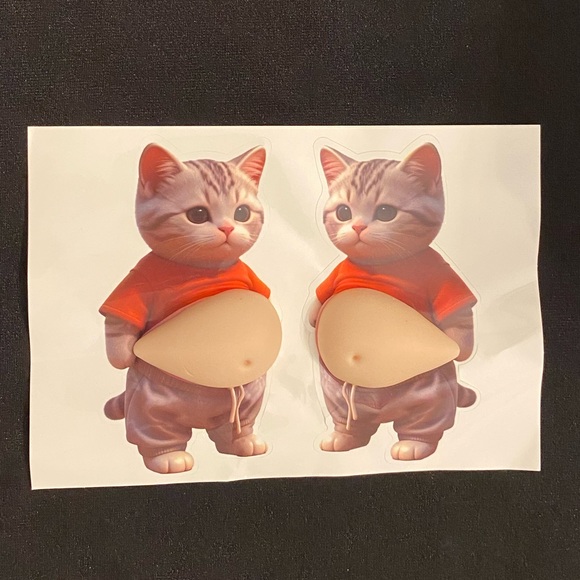 unbranded Other - Pudgy Belly Kitty 3D Fidget Sticker Set - Help for stress & anxiety, ADHD NWOT